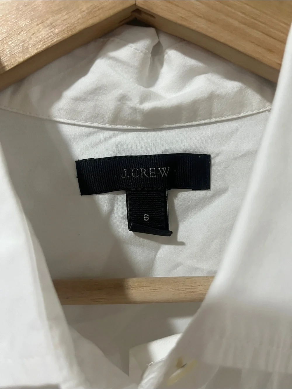 J. Crew White Button-Down Shirt with Navy Sequin Side Trim